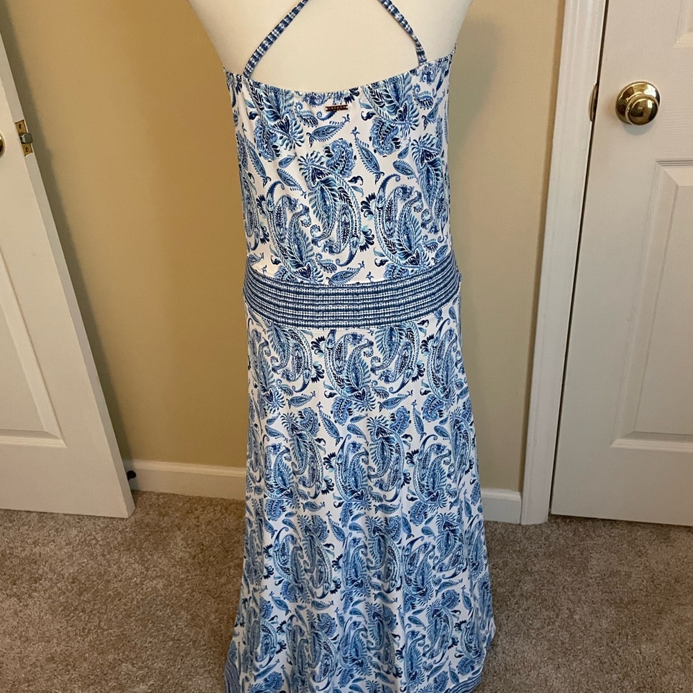 Blue and white sundress